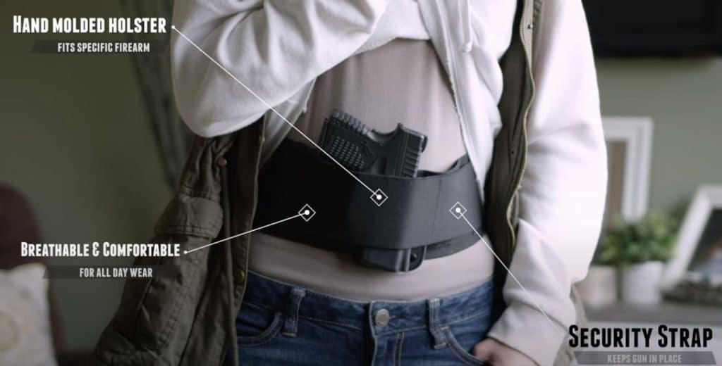 Comforttac ComfortTech Ultimate Belly Band Gun Holster - Large (Fits Up To 45
